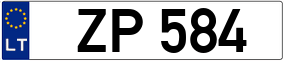 Trailer License Plate